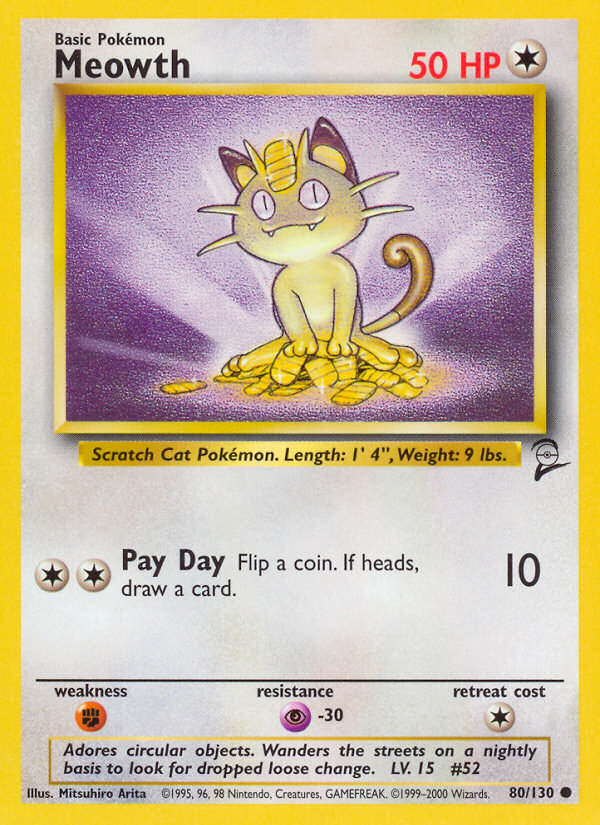 Meowth (80/130) [Base Set 2] | Gear Gaming Fayetteville