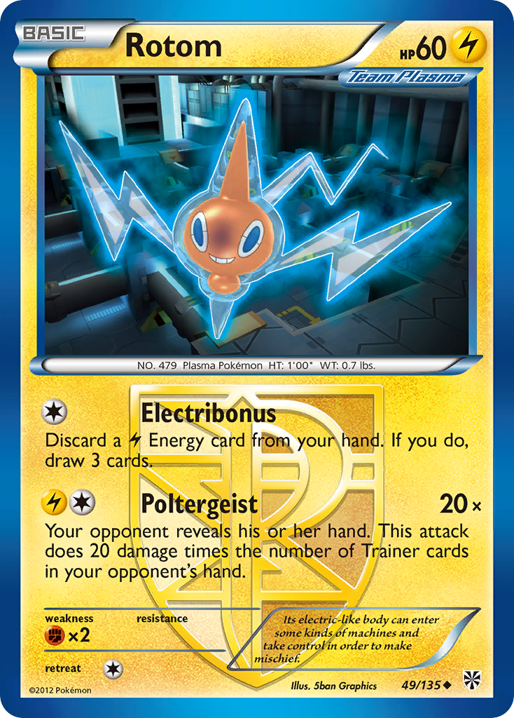 Rotom (49/135) [Black & White: Plasma Storm] | Gear Gaming Fayetteville