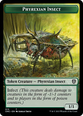 Phyrexian Wurm // Phyrexian Insect Double-Sided Token [Phyrexia: All Will Be One Commander Tokens] | Gear Gaming Fayetteville