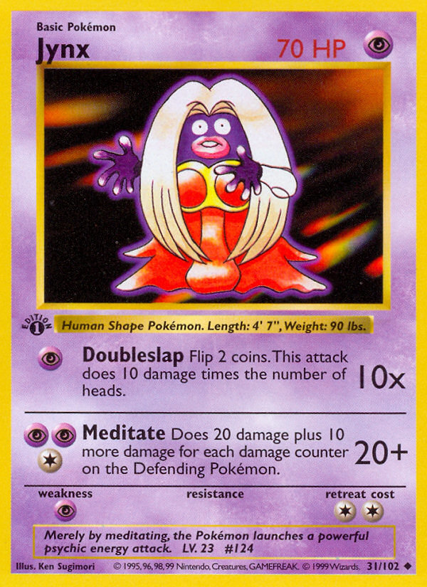 Jynx (31/102) (Shadowless) [Base Set 1st Edition] | Gear Gaming Fayetteville