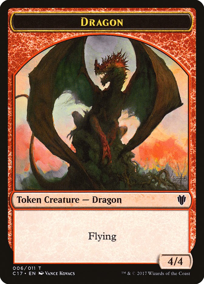 Cat Dragon // Dragon (006) Double-Sided Token [Commander 2017 Tokens] | Gear Gaming Fayetteville