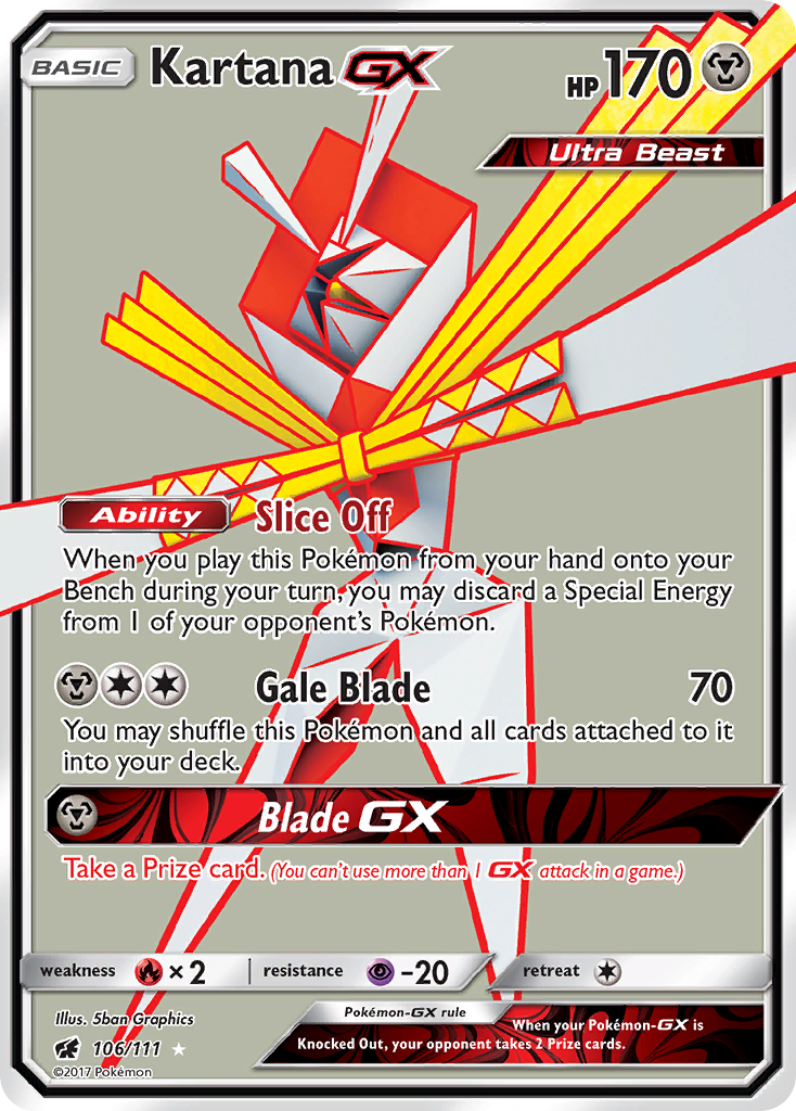 Kartana GX (106/111) [Sun & Moon: Crimson Invasion] | Gear Gaming Fayetteville