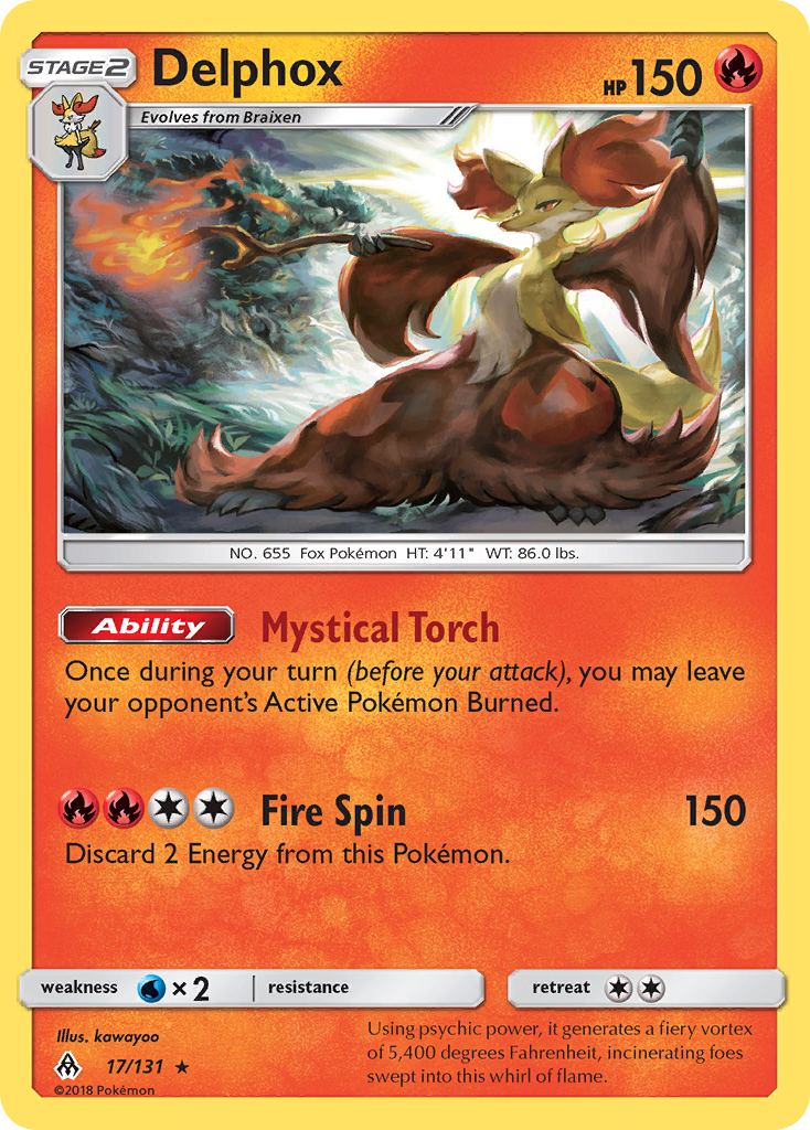 Delphox (17/131) [Sun & Moon: Forbidden Light] | Gear Gaming Fayetteville