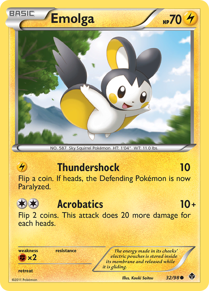 Emolga (32/98) [Black & White: Emerging Powers] | Gear Gaming Fayetteville