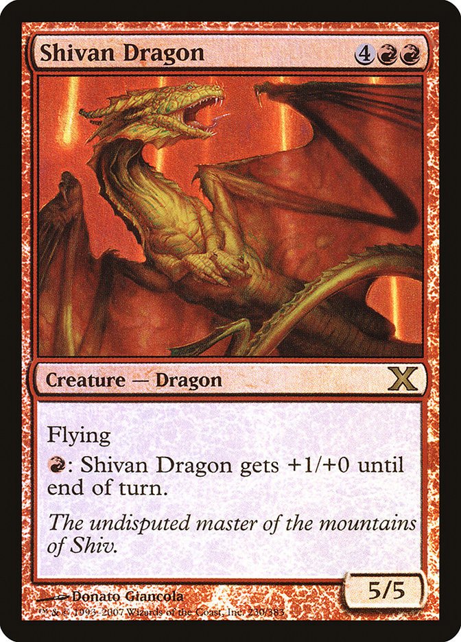 Shivan Dragon (Premium Foil) [Tenth Edition] | Gear Gaming Fayetteville