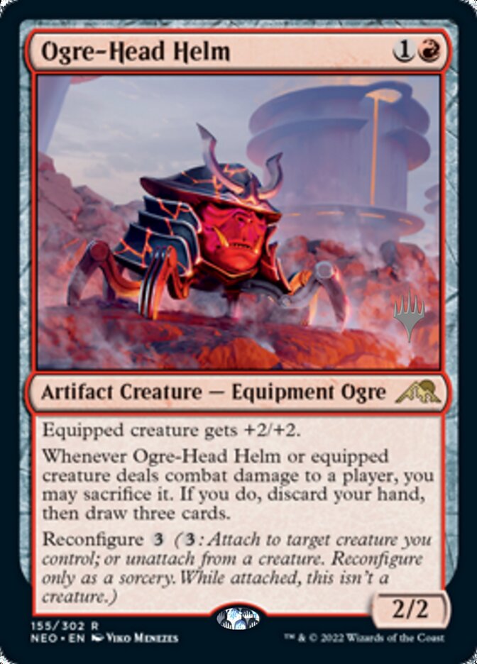 Ogre-Head Helm (Promo Pack) [Kamigawa: Neon Dynasty Promos] | Gear Gaming Fayetteville