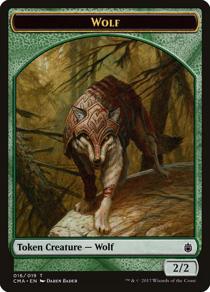 Wolf Token (016/019) [Commander Anthology Tokens] | Gear Gaming Fayetteville