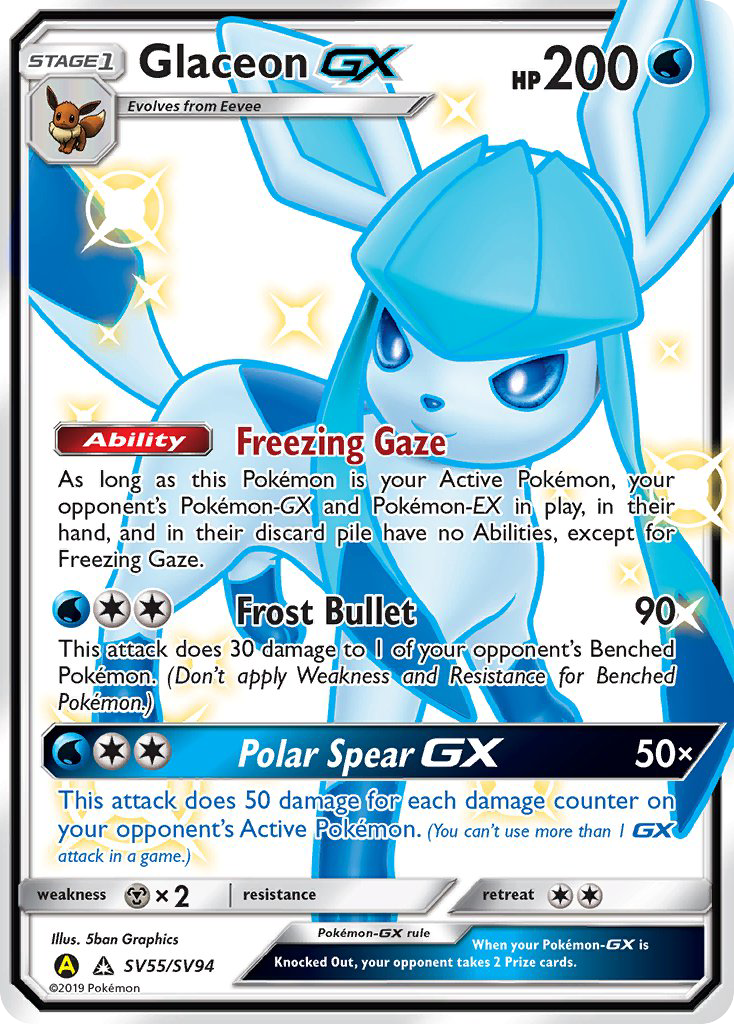 Glaceon GX (SV55/SV94) [Sun & Moon: Hidden Fates - Shiny Vault] | Gear Gaming Fayetteville