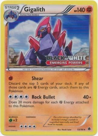 Gigalith (53/98) (Prerelease Promo) [Black & White: Black Star Promos] | Gear Gaming Fayetteville