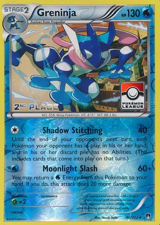 Greninja (40/122) (League Promo 2nd Place) [XY: BREAKpoint] | Gear Gaming Fayetteville