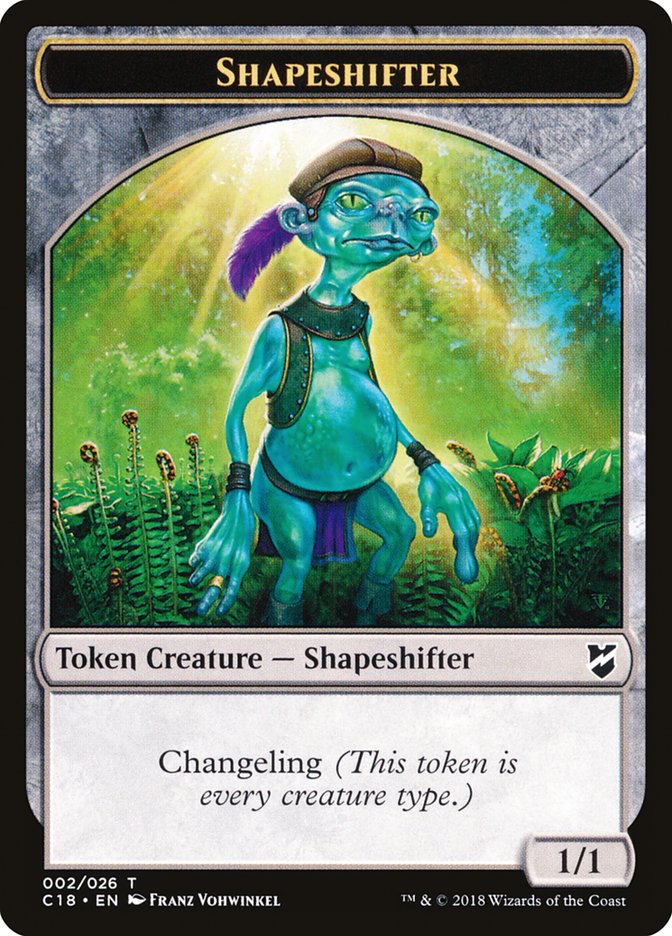 Zombie // Shapeshifter Double-Sided Token [Commander 2018 Tokens] | Gear Gaming Fayetteville