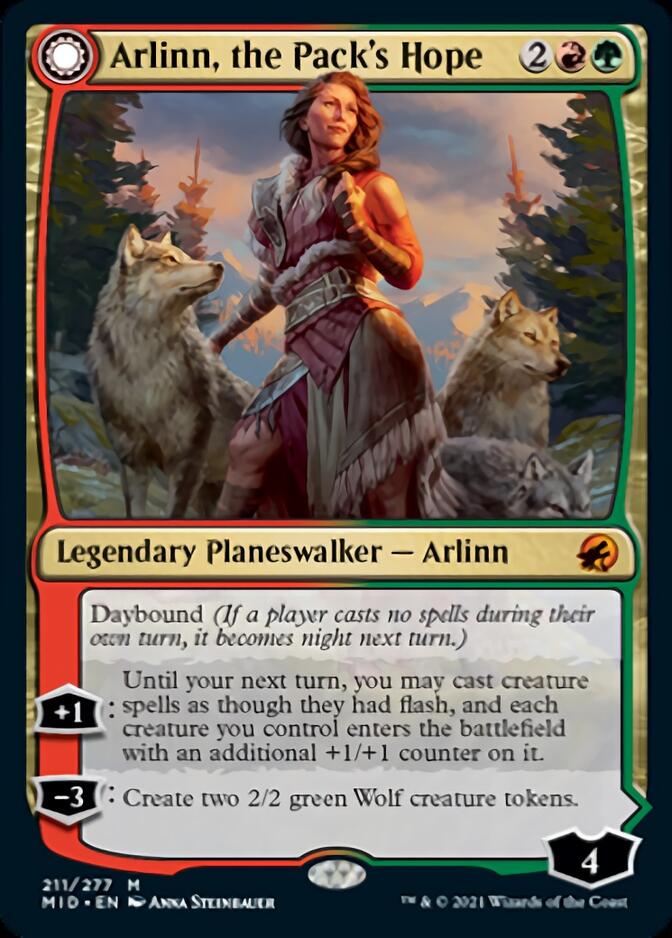 Arlinn, the Pack's Hope // Arlinn, the Moon's Fury [Innistrad: Midnight Hunt] | Gear Gaming Fayetteville