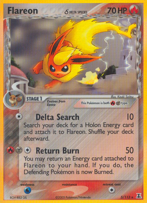 Flareon (5/113) (Delta Species) [EX: Delta Species] | Gear Gaming Fayetteville