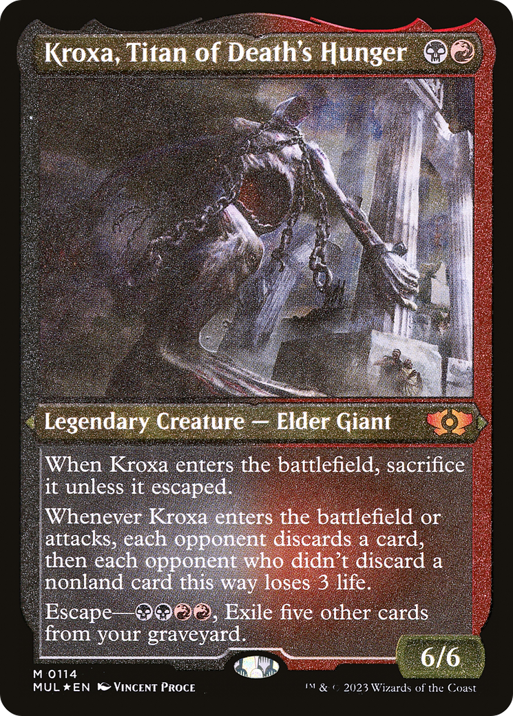 Kroxa, Titan of Death's Hunger (Foil Etched) [Multiverse Legends] | Gear Gaming Fayetteville