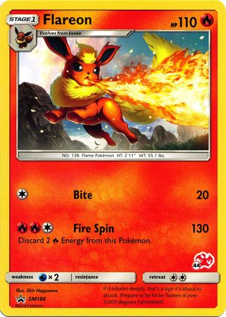 Flareon (SM186) (Charizard Stamp #44) [Battle Academy 2020] | Gear Gaming Fayetteville