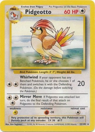 Pidgeotto (22/102) [Base Set Unlimited] | Gear Gaming Fayetteville