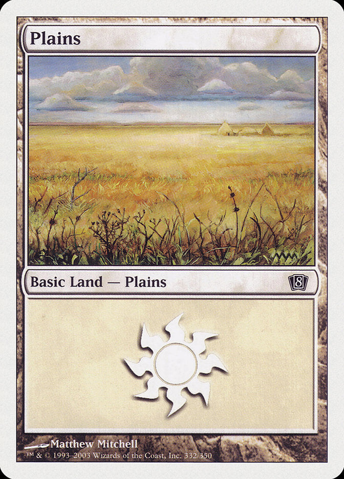 Plains (332) [Eighth Edition] | Gear Gaming Fayetteville