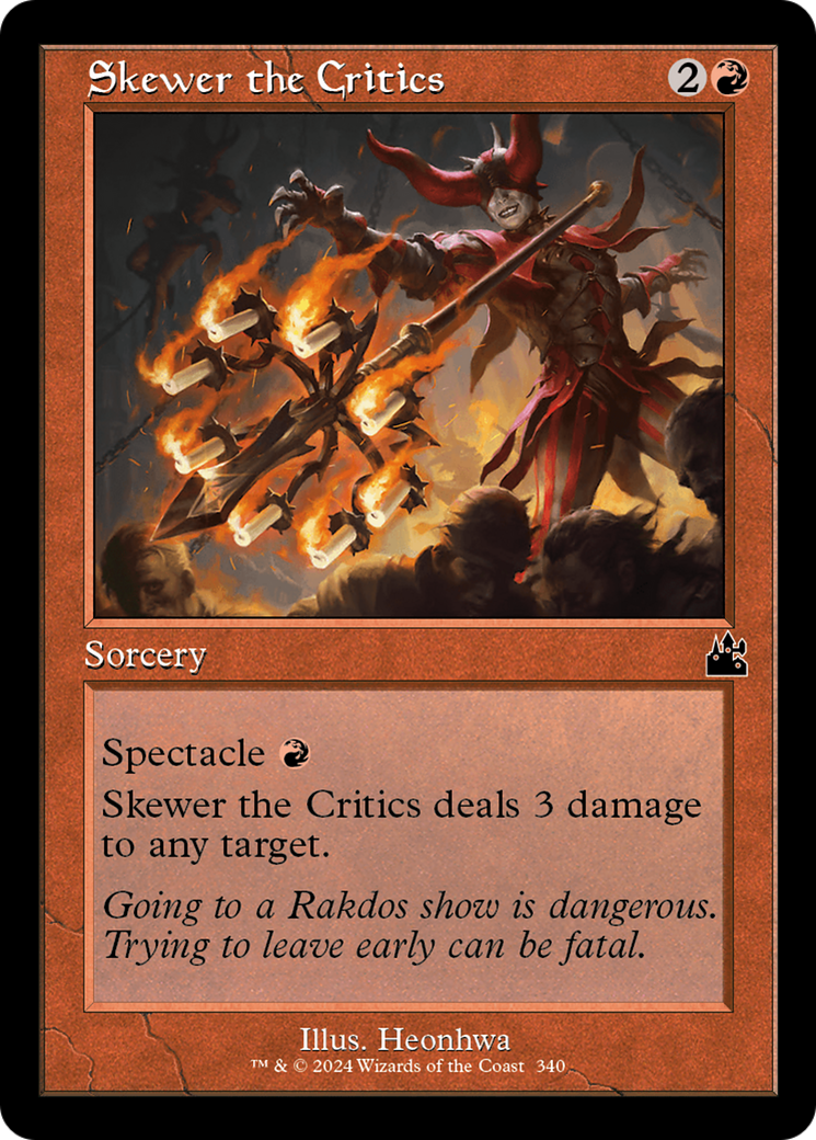 Skewer the Critics (Retro Frame) [Ravnica Remastered] | Gear Gaming Fayetteville