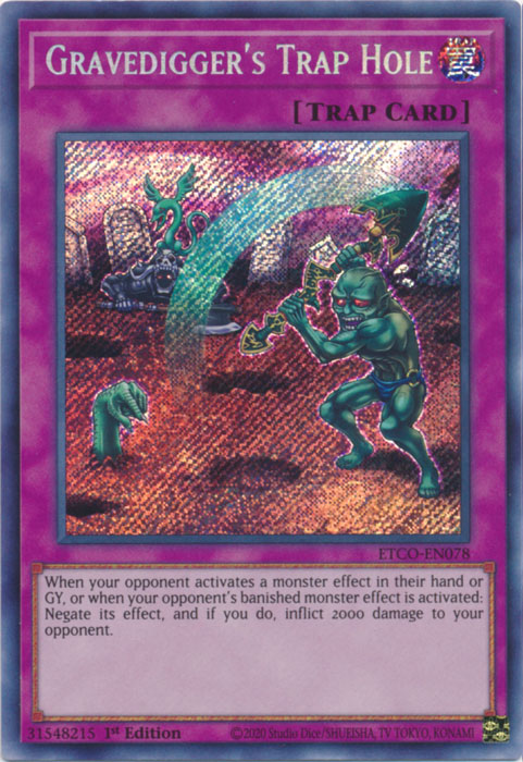 Gravedigger's Trap Hole [ETCO-EN078] Secret Rare | Gear Gaming Fayetteville
