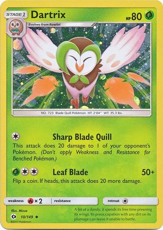 Dartrix (10/149) (Cosmos Holo) [Sun & Moon: Base Set] | Gear Gaming Fayetteville