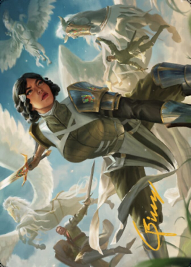 Resolute Reinforcements Art (Gold-Stamped Signature) [Dominaria United Art Series] | Gear Gaming Fayetteville