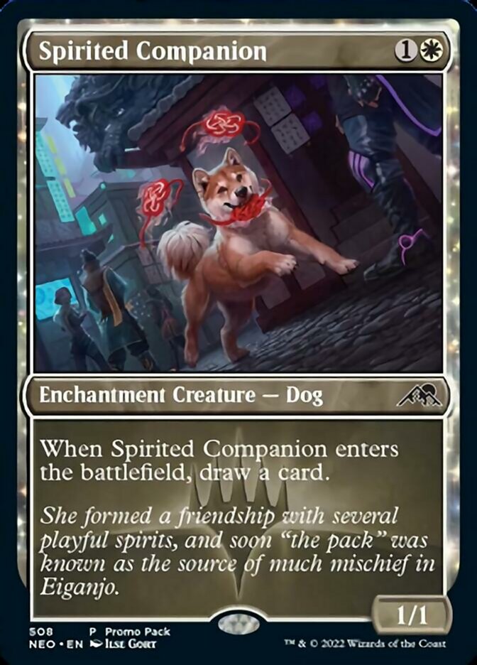 Spirited Companion (Promo Pack) [Kamigawa: Neon Dynasty Promos] | Gear Gaming Fayetteville