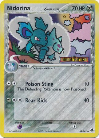 Nidorina (34/101) (Delta Species) (Stamped) [EX: Dragon Frontiers] | Gear Gaming Fayetteville