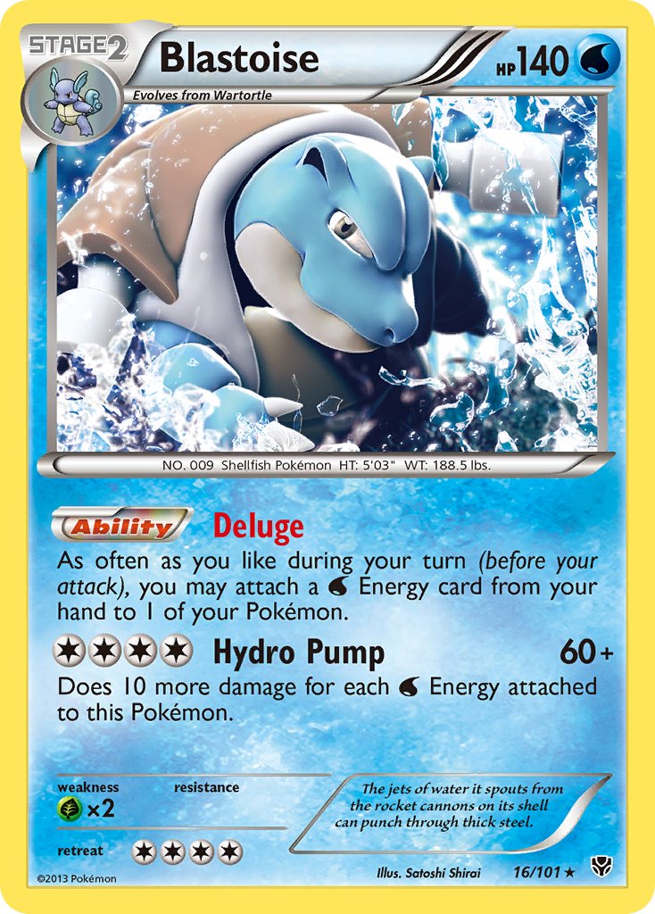 Blastoise (16/101) (Cosmos Holo) (Blister Exclusive) [Black & White: Plasma Blast] | Gear Gaming Fayetteville