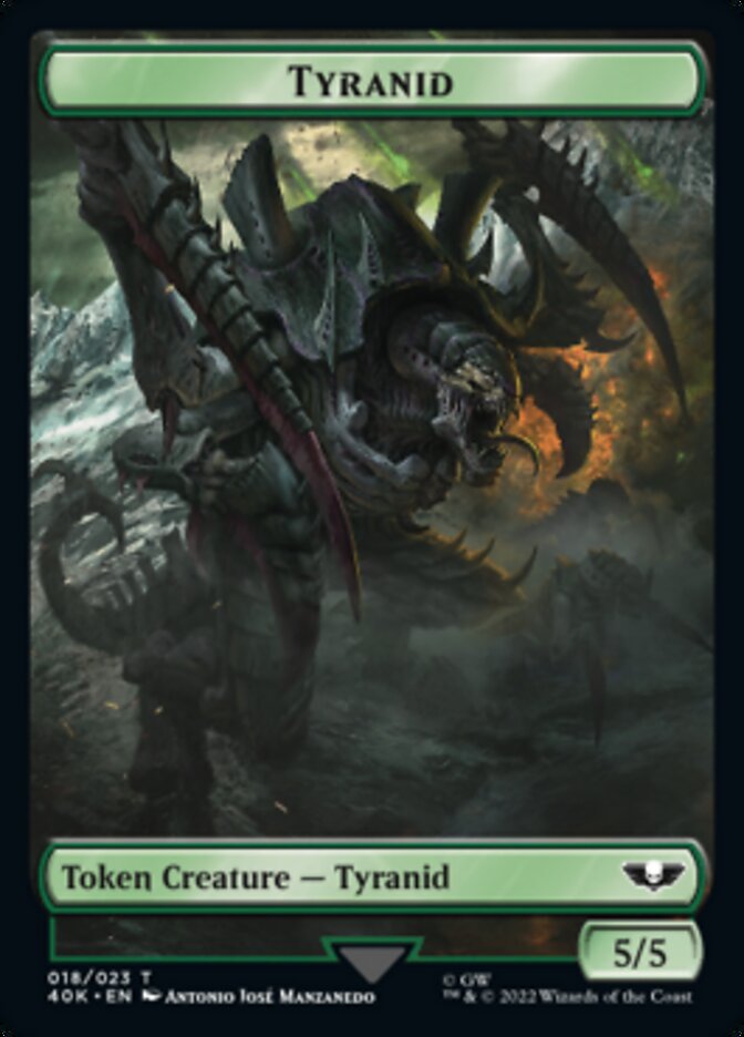 Tyranid (017) // Tyranid (018) Double-Sided Token (Surge Foil) [Warhammer 40,000 Tokens] | Gear Gaming Fayetteville