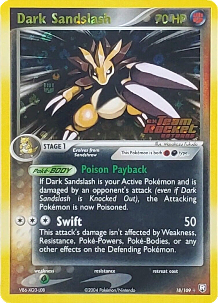 Dark Sandslash (18/109) (Stamped) [EX: Team Rocket Returns] | Gear Gaming Fayetteville