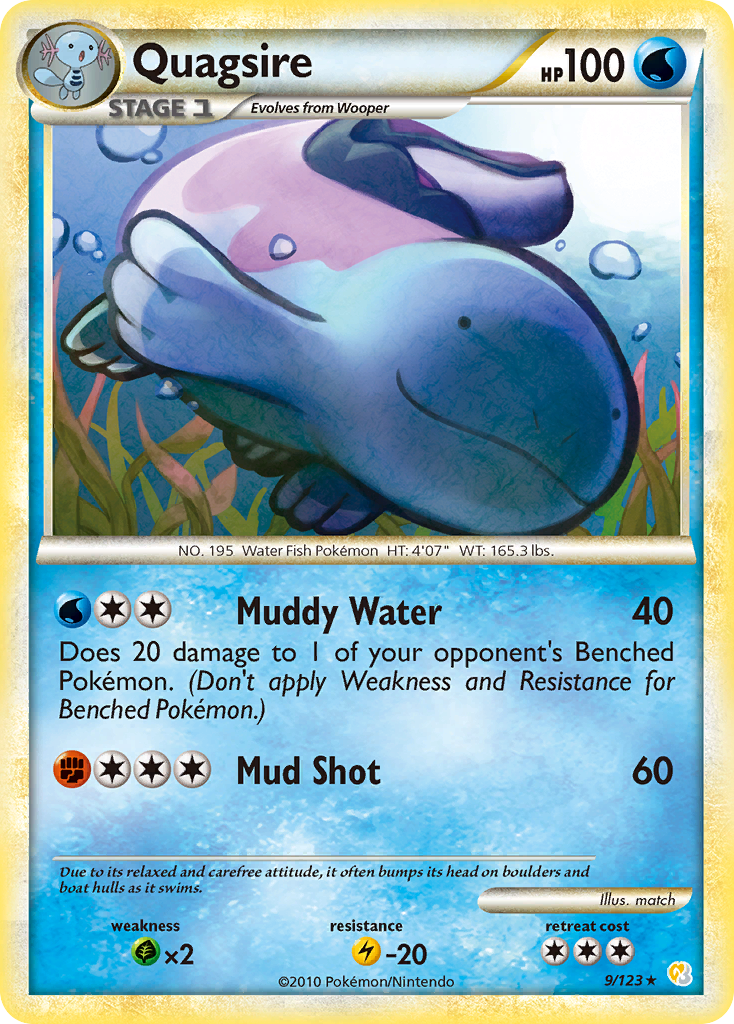 Quagsire (9/123) [HeartGold & SoulSilver: Base Set] | Gear Gaming Fayetteville