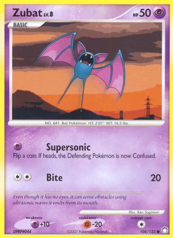 Zubat (108/123) [Diamond & Pearl: Mysterious Treasures] | Gear Gaming Fayetteville