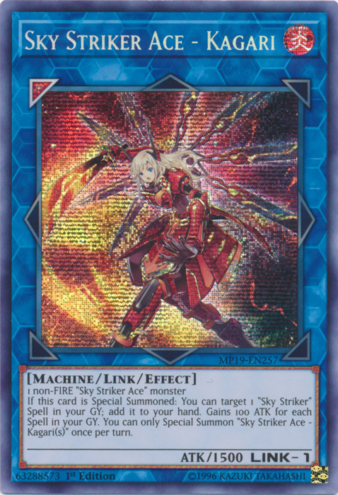 Sky Striker Ace - Kagari [MP19-EN257] Prismatic Secret Rare | Gear Gaming Fayetteville