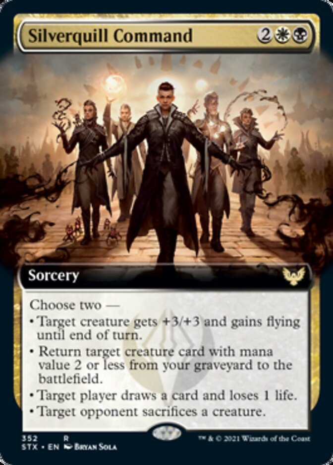 Silverquill Command (Extended Art) [Strixhaven: School of Mages] | Gear Gaming Fayetteville