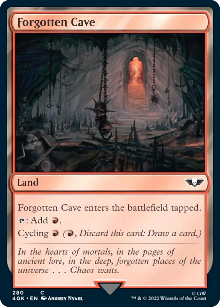 Forgotten Cave (Surge Foil) [Warhammer 40,000] | Gear Gaming Fayetteville