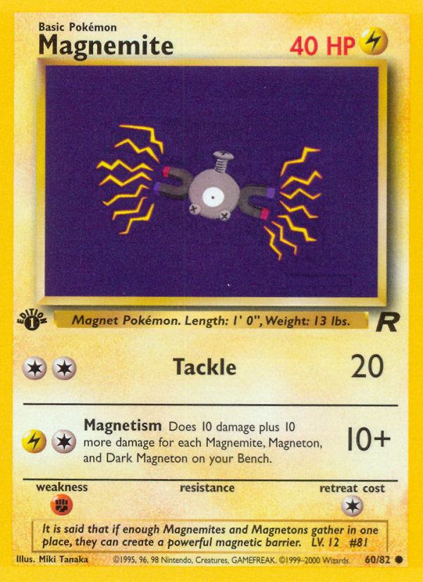 Magnemite (60/82) [Team Rocket 1st Edition] | Gear Gaming Fayetteville