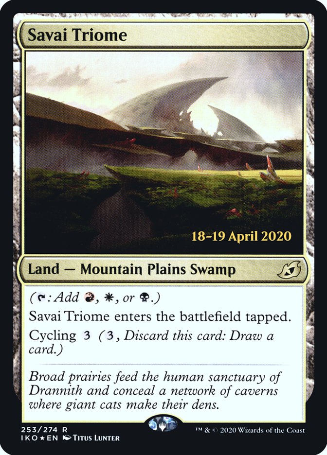 Savai Triome [Ikoria: Lair of Behemoths Prerelease Promos] | Gear Gaming Fayetteville