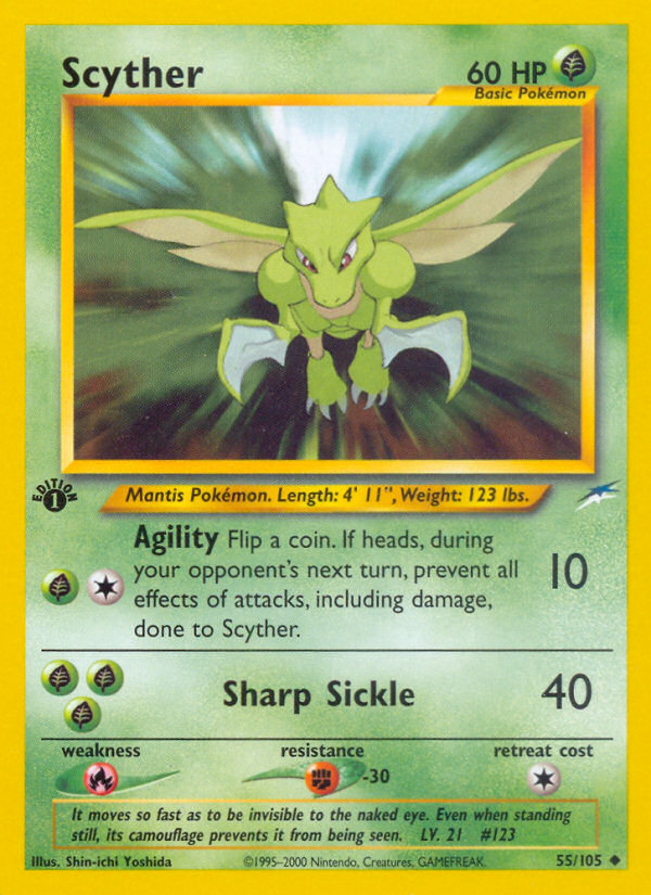 Scyther (55/105) [Neo Destiny 1st Edition] | Gear Gaming Fayetteville