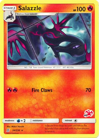 Salazzle (34/236) (Charizard Stamp #49) [Battle Academy 2020] | Gear Gaming Fayetteville