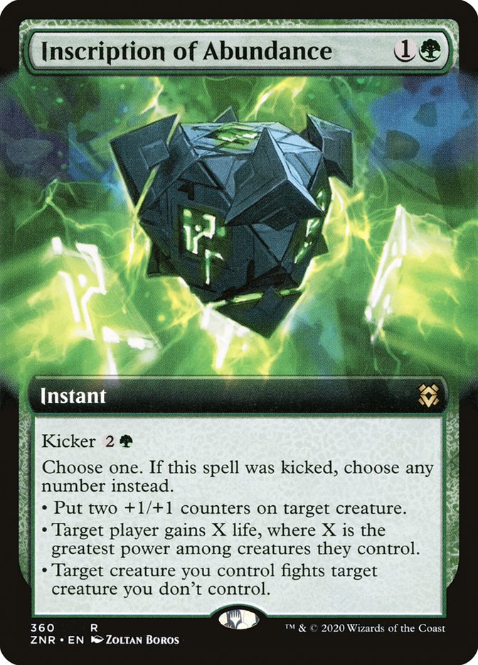 Inscription of Abundance (Extended Art) [Zendikar Rising] | Gear Gaming Fayetteville