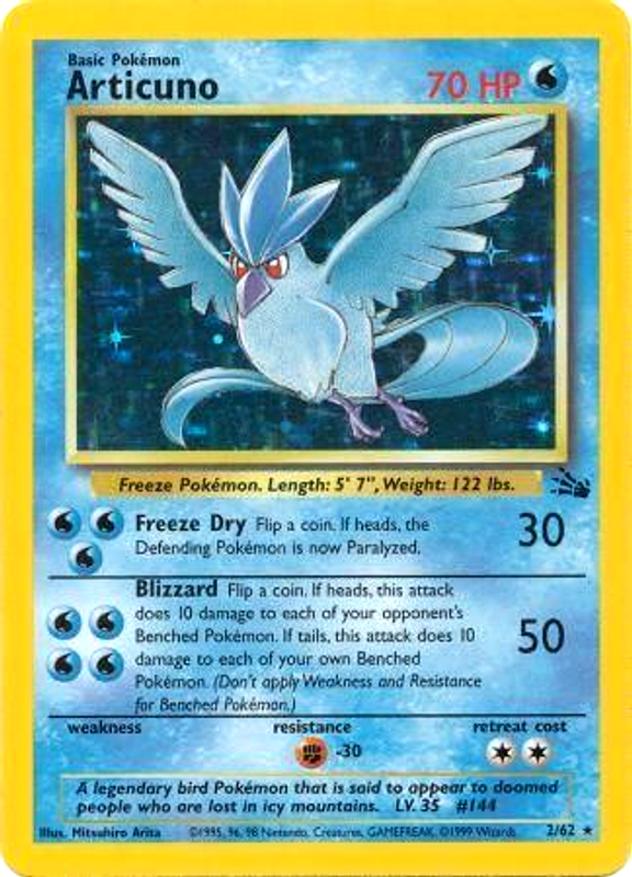 Articuno (2/62) [Fossil Unlimited] | Gear Gaming Fayetteville