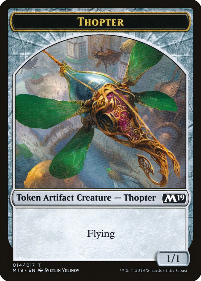 Knight // Thopter Double-Sided Token (Game Night) [Core Set 2019 Tokens] | Gear Gaming Fayetteville