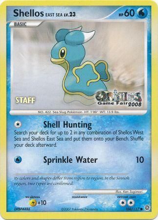 Shellos East Sea (106/132) (Origins Game Fair 2008 Staff) [Nintendo: Black Star Promos] | Gear Gaming Fayetteville