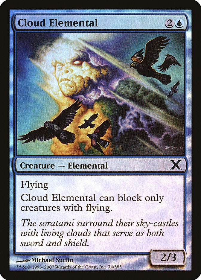 Cloud Elemental (Premium Foil) [Tenth Edition] | Gear Gaming Fayetteville