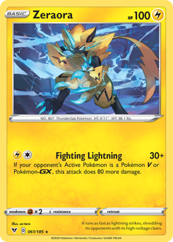 Zeraora (061/185) [Sword & Shield: Vivid Voltage] | Gear Gaming Fayetteville
