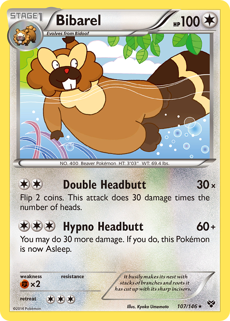 Bibarel (107/146) [XY: Base Set] | Gear Gaming Fayetteville