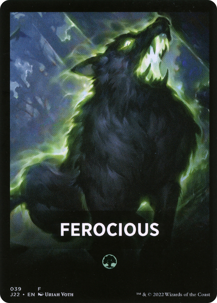 Ferocious Theme Card [Jumpstart 2022 Front Cards] | Gear Gaming Fayetteville