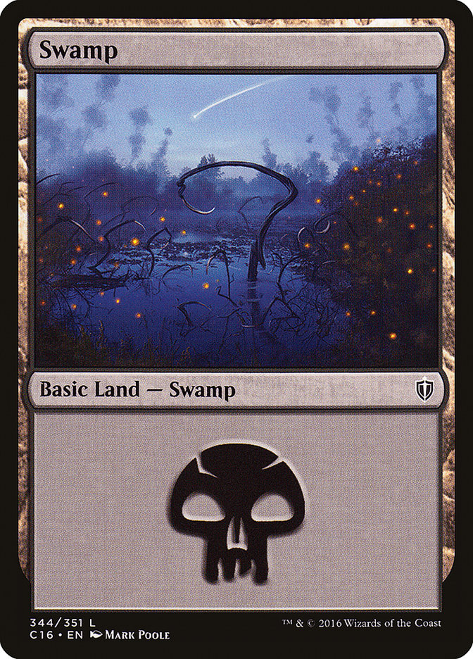 Swamp (344) [Commander 2016] | Gear Gaming Fayetteville