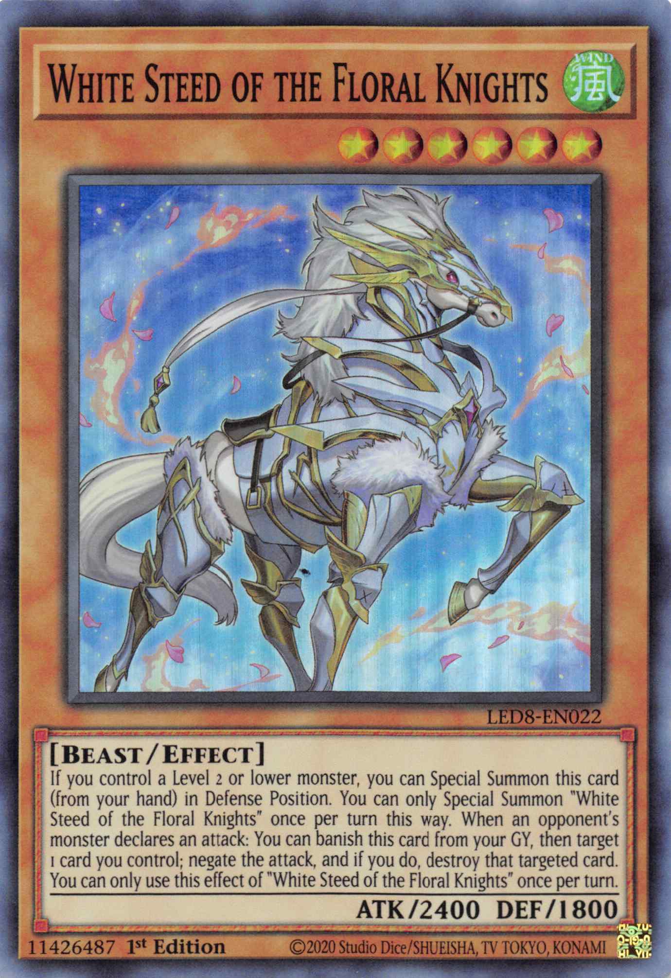 White Steed of the Floral Knights [LED8-EN022] Super Rare | Gear Gaming Fayetteville