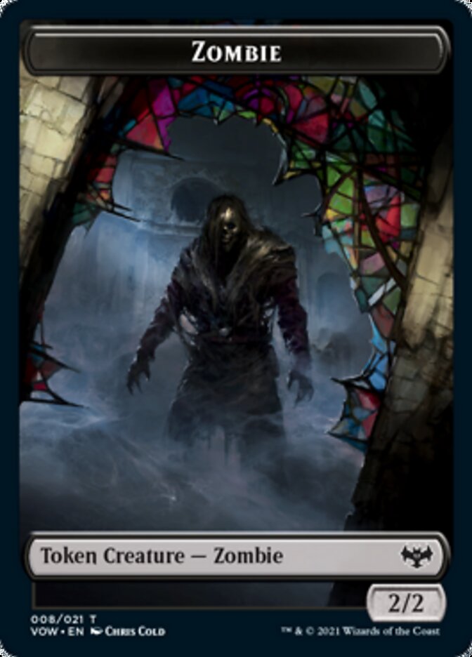 Zombie (008) // Zombie (005) Double-Sided Token [Innistrad: Crimson Vow Tokens] | Gear Gaming Fayetteville